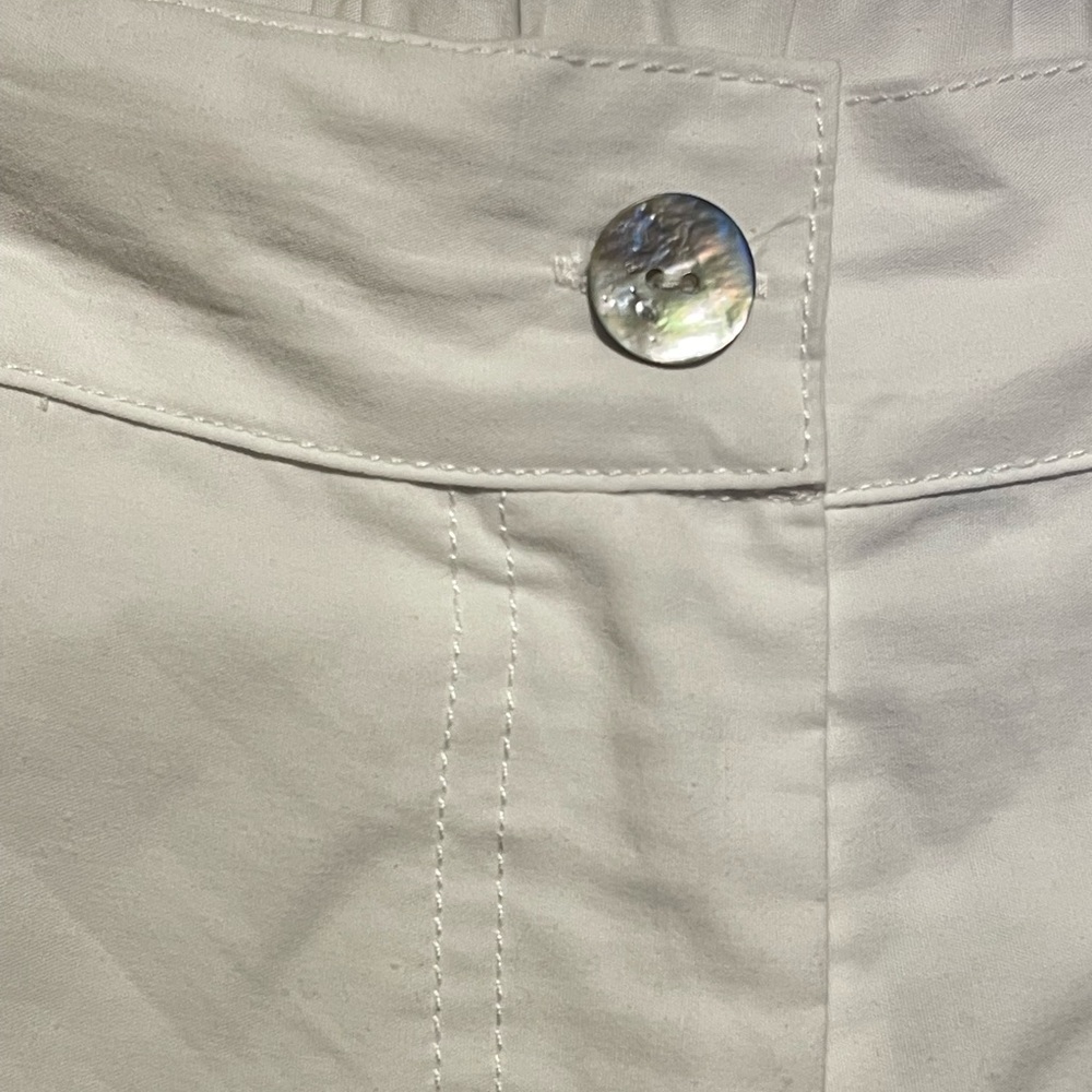 Ruby Rd. White Cropped Pants Eyelet Type Scallope… - image 4